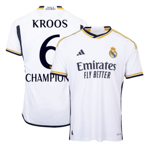 KROOS #6 CHAMPIONS Real Madrid Home Authentic Soccer Jersey 2023/24