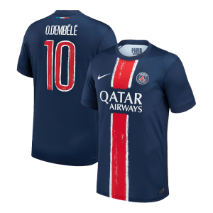 O.DEMB??L?? #10 PSG Home Soccer Jersey 2024/25 -UCL