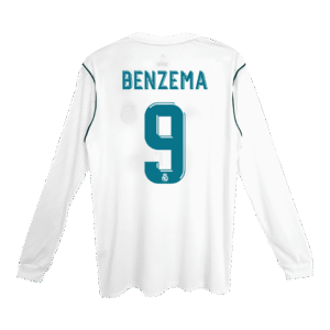 Vintage Soccer Jersey BENZEMA #9 Real Madrid Home Long Sleeve 2017/18