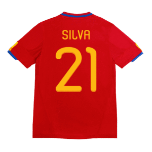 Vintage Soccer Jersey SILVA #21 Spain Home 2010