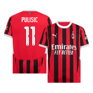 PULISIC #11 AC Milan Home Soccer Jersey 2024/25 – UCL