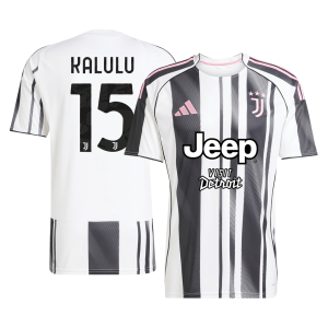 KALULU #15 Juventus Home Soccer Jersey 2025/26