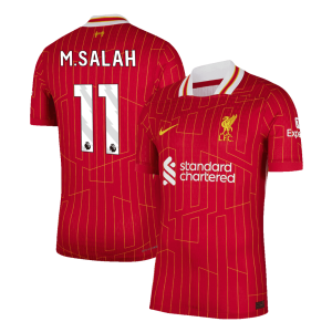M.SALAH #11 Liverpool Home Authentic Soccer Jersey 2024/25