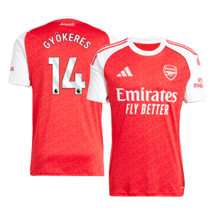 GY?KERES #14 Arsenal Home Soccer Jersey 2025/26
