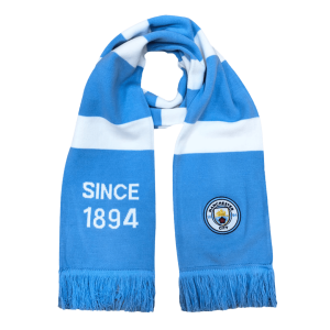 Manchester City Soccer knitting Scarf Blue&White