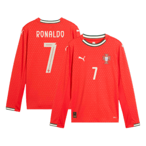 RONALDO #7 Portugal Home Long Sleeve Soccer Jersey 2025