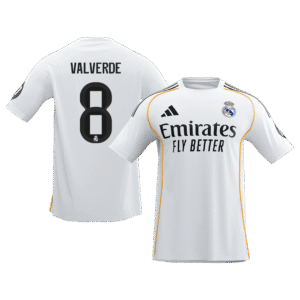 VALVERDE #8 Real Madrid Home Soccer Jersey 2025/26