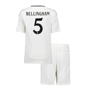 BELLINGHAM #5 Real Madrid Home Kids Soccer Jerseys Kit 2024/25