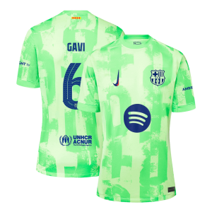 GAVI #6 Barcelona Third Away Soccer Jersey 2024/25 – UCL??Spotify Logo Without Text??