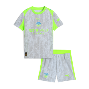 Manchester City Third Away Kids Soccer Jerseys Kit 2025/26