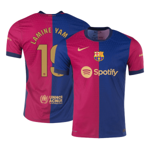 LAMINE YAMAL #19 Barcelona Home Authentic Soccer Jersey 2024/25