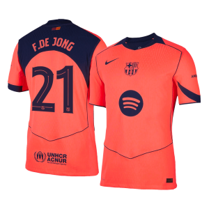 F.DE JONG #21 Barcelona Third Away Authentic Soccer Jersey 2025/26 – UCL