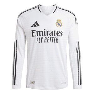 Authentic Real Madrid Home Long Sleeve Soccer Jersey 2024/25