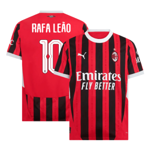 RAFA LE?O #10 AC Milan Home Soccer Jersey 2024/25 – UCL