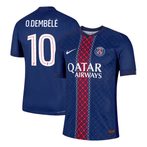 O.DEMB??L?? #10 PSG Home Authentic Soccer Jersey 2025/26