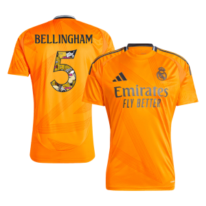BELLINGHAM #5 Real Madrid Away Soccer Jersey 2024/25 – Bear Champ Font
