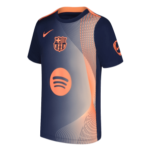 Barcelona Pre-Match Soccer Jersey 2025/26 Orange&Black