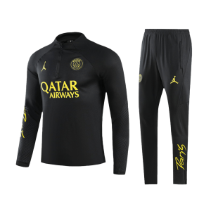 PSG 1/4 Zip Tracksuit 2023/24 Kids Black