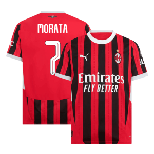MORATA #7 AC Milan Home Soccer Jersey 2024/25