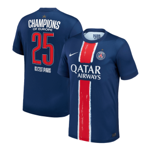 CHAMPIONS #25 PSG Home Soccer Jersey 2024/25 – CHAMPIONS OF EUROPE