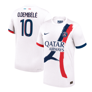 O.DEMB??L?? #10 PSG Away Authentic Soccer Jersey 2024/25