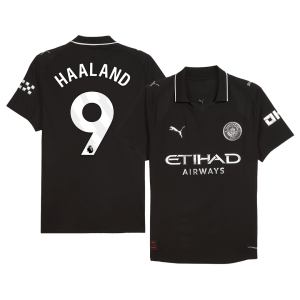 HAALAND #9 Manchester City Away Authentic Soccer Jersey 2025/26