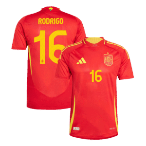 RODRIGO #16 Spain Home Authentic Soccer Jersey EURO 2024