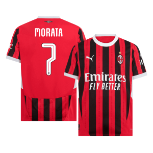 MORATA #7 AC Milan Home Soccer Jersey 2024/25 – UCL