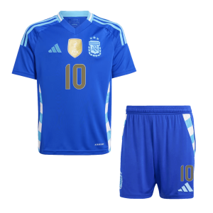 MESSI #10 Argentina Away Kids Soccer Jerseys Kit 2024