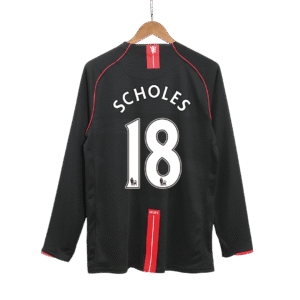Vintage Soccer Jersey SCHOLES #18 Manchester United Away Long Sleeve 2007/08