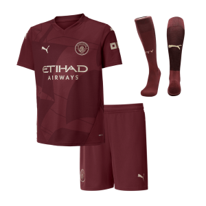 Manchester City Third Away Kids Soccer Jerseys Full Kit 2024/25