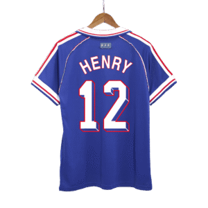 Vintage Soccer Jersey HENRY #12 France Home 1998