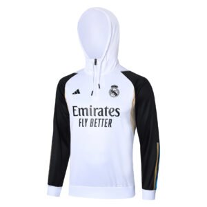 23-24 Half-hat Real Madrid white tracksuit