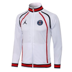 21-22 Long Jordan Paris High-necked White Training Suit