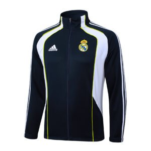 25-26 Long Real Madrid Blue Retro Sports Suit
