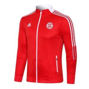 21-22 Long Bayern high-necked red tracksuit
