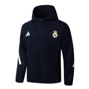25-26 Long Hat Real Madrid Royal Blue Sports Suit