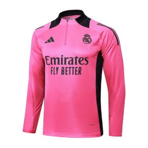 24-25 Half Real Madrid fluorescent pink tracksuit