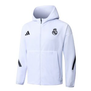 25-26 Long hat Real Madrid white tracksuit