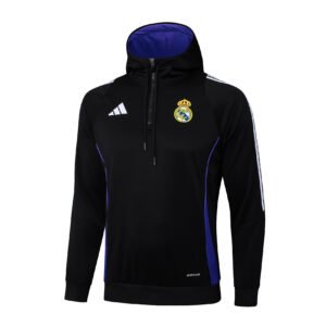 24-25 Half-hat Real Madrid black tracksuit