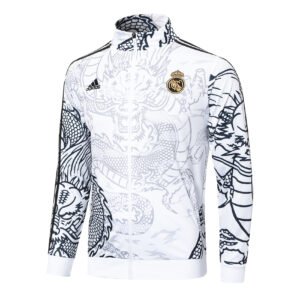 23-24 Long Real Madrid white tracksuit