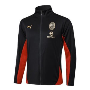 24-25 Long stretch AC Milan black tracksuit
