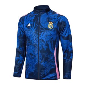 24-25 Long Real Madrid Royal Blue Sports Suit