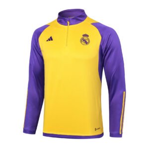 23-24 half Real Madrid yellow tracksuit