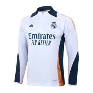 24-25 Half Real Madrid white tracksuit