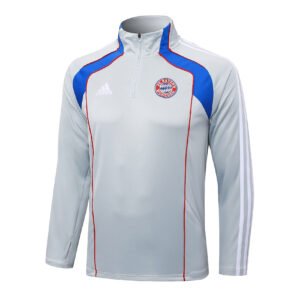 Bayern Munich 25-26 Light Grey Retro Half-Length tracksuit