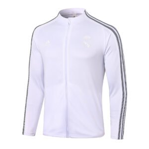 2021 Long Real Madrid High-Neck White tracksuit